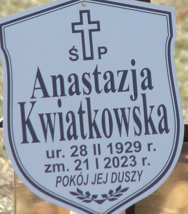 Grób Anastazja Kwiatkowska