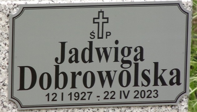 Grób Jadwiga Dobrowolska